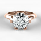 Anillo de Compromiso Magno - Redondo en oro rosa - vista 1