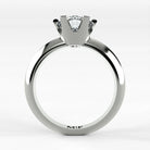 Anillo de Compromiso Magno - Redondo en oro blanco - vista 3