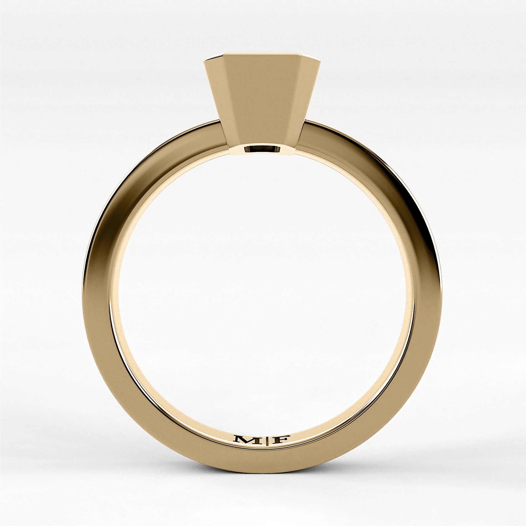 Anillo de Compromiso Eclipse - Esmeralda en oro amarillo - vista 3