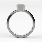 Anillo de Compromiso Eclipse - Esmeralda en oro blanco - vista 3