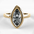Anillo de Compromiso Eclipse - Marquesa en oro amarillo - vista 1