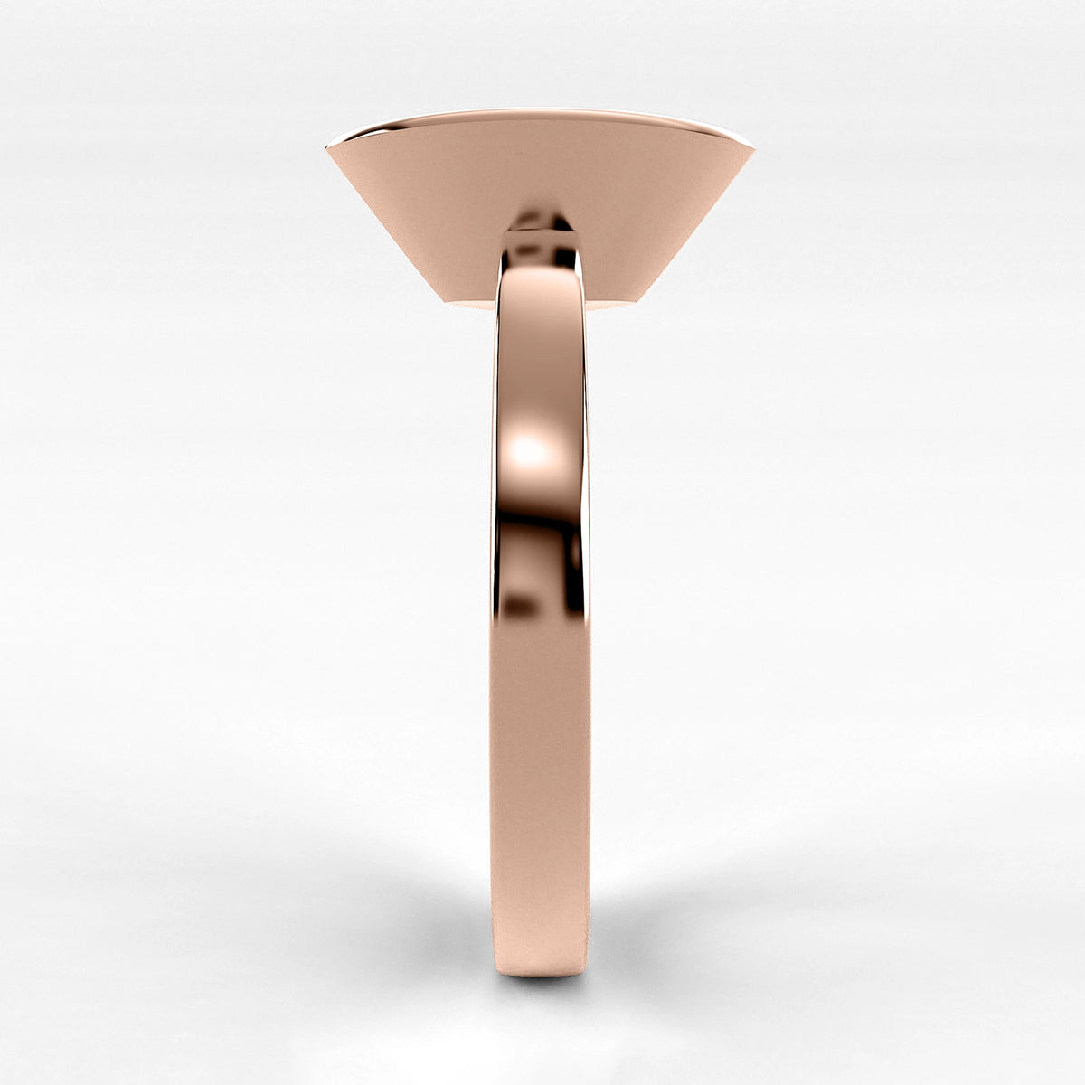 Anillo de Compromiso Eclipse - Marquesa en oro rosa - vista 2