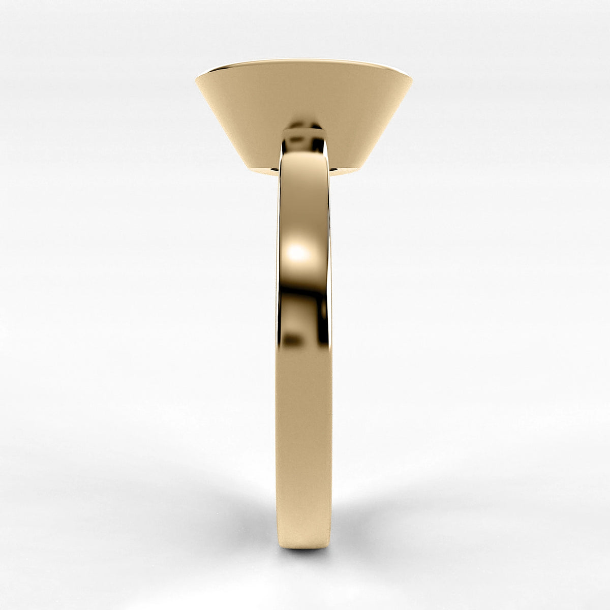 Anillo de Compromiso Eclipse - Oval en oro amarillo - vista 2