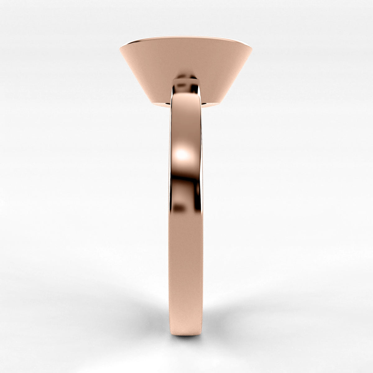 Anillo de Compromiso Eclipse - Oval en oro rosa - vista 2