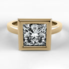 Anillo de Compromiso Eclipse - Princess en oro amarillo - vista 1