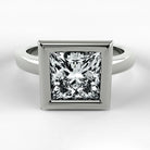 Anillo de Compromiso Eclipse - Princess en oro blanco - vista 1