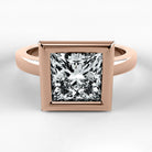 Anillo de Compromiso Eclipse - Princess en oro rosa - vista 1