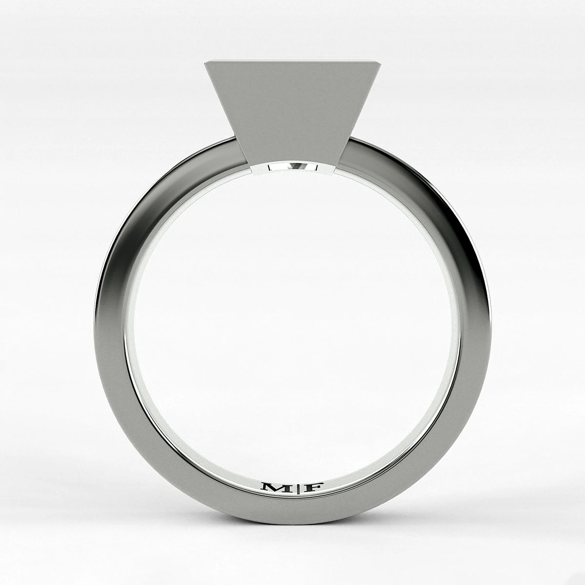 Anillo de Compromiso Eclipse - Princess en oro blanco - vista 3