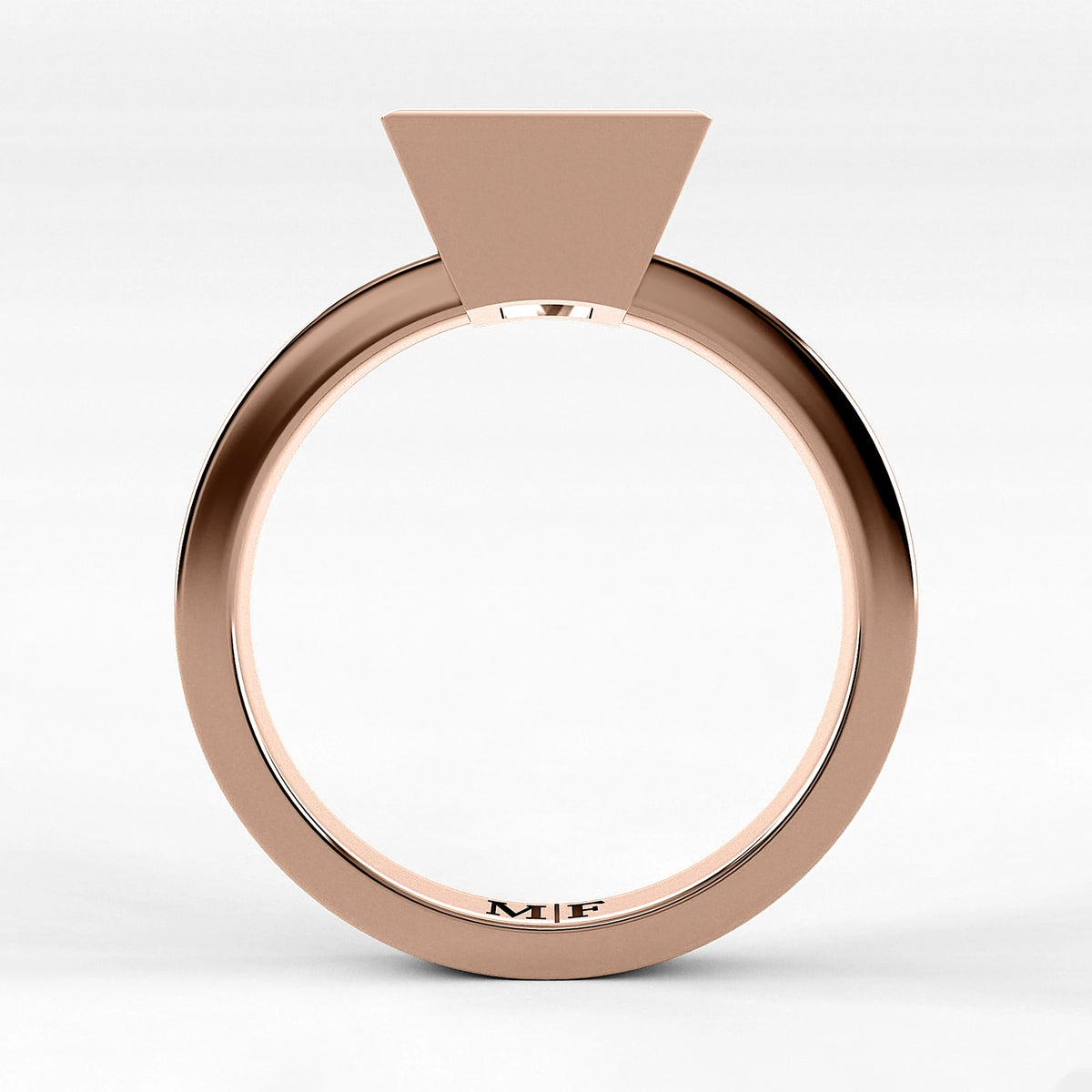 Anillo de Compromiso Eclipse - Princess en oro rosa - vista 3