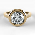 Anillo de Compromiso Eclipse - Redondo en oro amarillo - vista 1