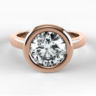 Anillo de Compromiso Eclipse - Redondo en oro rosa - vista 1