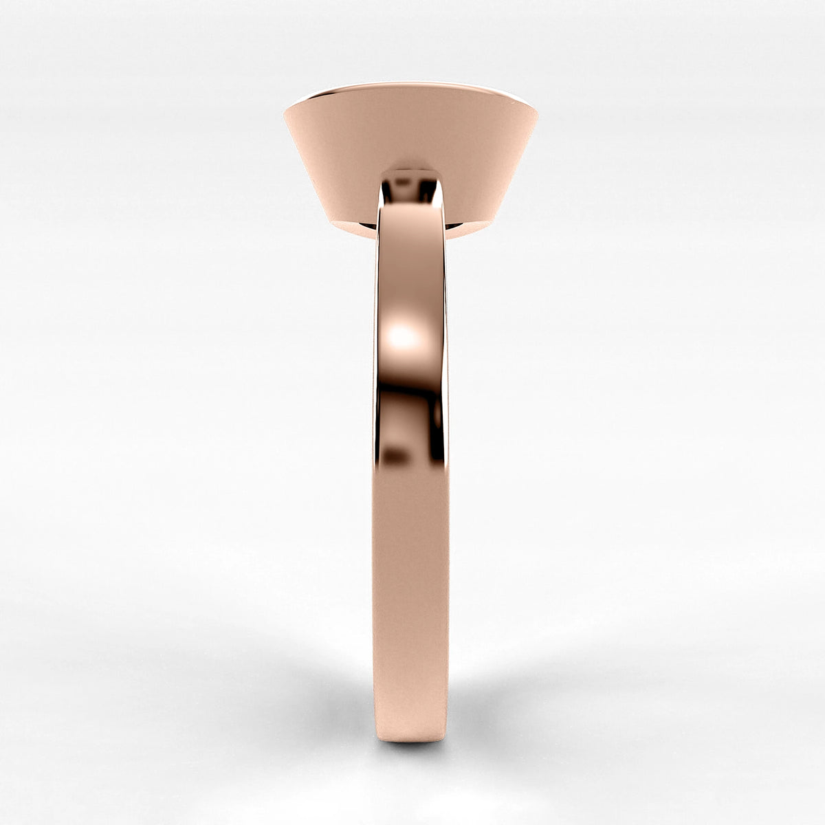 Anillo de Compromiso Eclipse - Redondo en oro rosa - vista 2