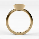 Anillo de Compromiso Eclipse - Redondo en oro amarillo - vista 3