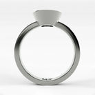 Anillo de Compromiso Eclipse - Redondo en oro blanco - vista 3