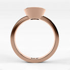 Anillo de Compromiso Eclipse - Redondo en oro rosa - vista 3