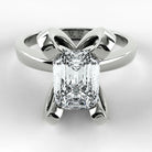 Anillo de Compromiso Amapola - Esmeralda en oro blanco - vista 1