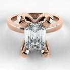 Anillo de Compromiso Amapola - Esmeralda en oro rosa - vista 1