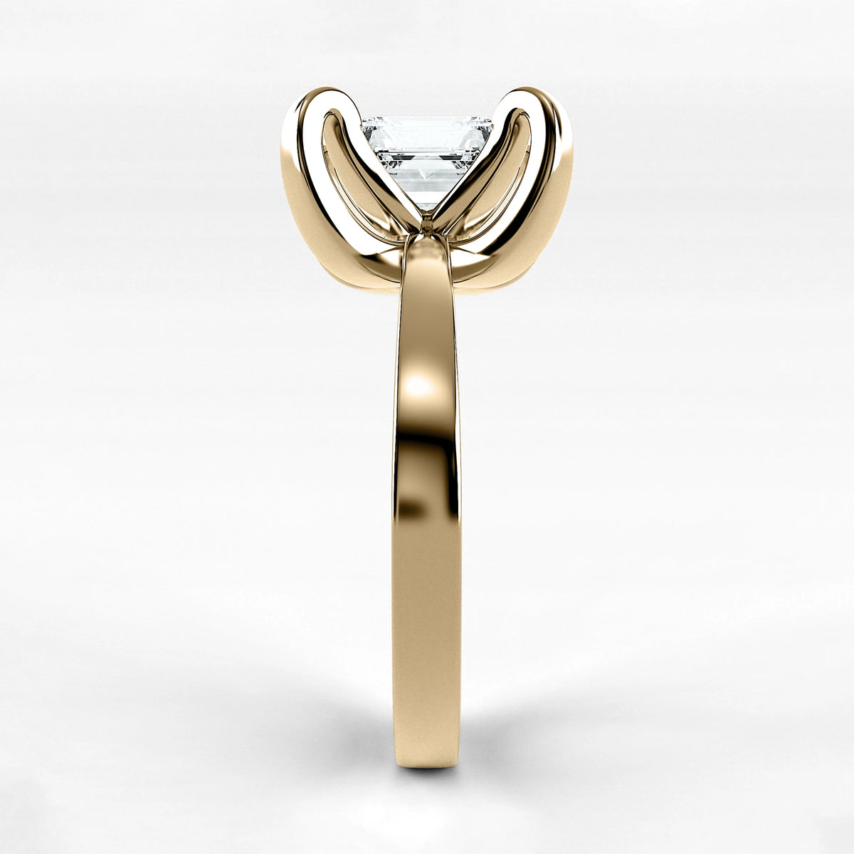 Anillo de Compromiso Amapola - Esmeralda en oro amarillo - vista 2