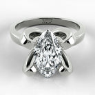 Anillo de Compromiso Amapola - Marquesa en oro blanco - vista 1