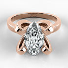 Anillo de Compromiso Amapola - Marquesa en oro rosa - vista 1