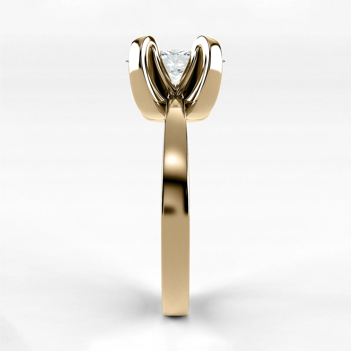 Anillo de Compromiso Amapola - Marquesa en oro amarillo - vista 2