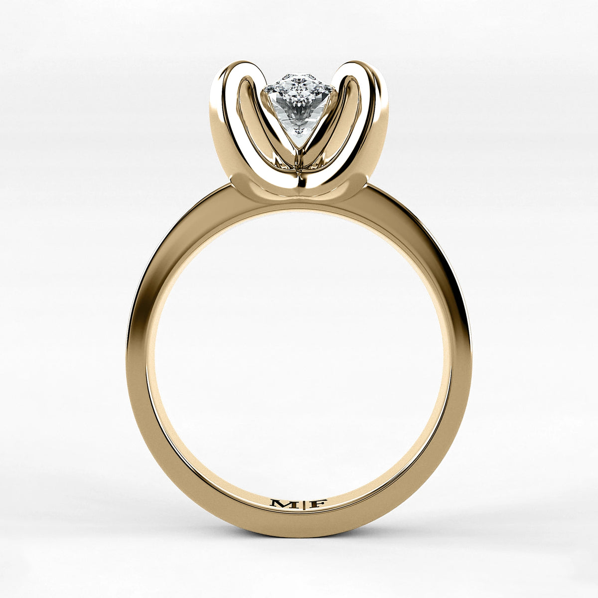 Anillo de Compromiso Amapola - Marquesa en oro amarillo - vista 3