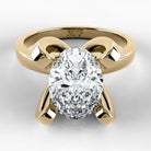 Anillo de Compromiso Amapola - Oval en oro amarillo - vista 1