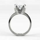 Anillo de Compromiso Amapola - Oval en oro blanco - vista 3