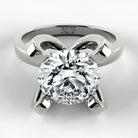 Anillo de Compromiso Amapola - Redondo en oro blanco - vista 1