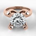 Anillo de Compromiso Amapola - Redondo en oro rosa - vista 1
