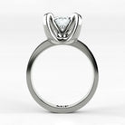 Anillo de Compromiso Amapola - Redondo en oro blanco - vista 3