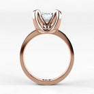 Anillo de Compromiso Amapola - Redondo en oro rosa - vista 3