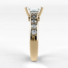 Anillo de Compromiso Riviere - Esmeralda en oro amarillo - vista 2