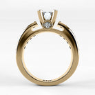 Anillo de Compromiso Riviere - Esmeralda en oro amarillo - vista 3