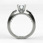 Anillo de Compromiso Riviere - Esmeralda en oro blanco - vista 3