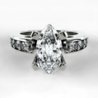 Anillo de Compromiso Riviere - Marquesa en oro blanco - vista 1