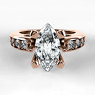 Anillo de Compromiso Riviere - Marquesa en oro rosa - vista 1