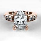Anillo de Compromiso Riviere - Oval en oro rosa - vista 1