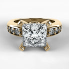 Anillo de Compromiso Riviere - Princess en oro amarillo - vista 1