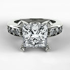 Anillo de Compromiso Riviere - Princess en oro blanco - vista 1