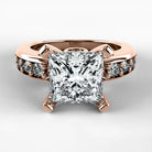 Anillo de Compromiso Riviere - Princess en oro rosa - vista 1