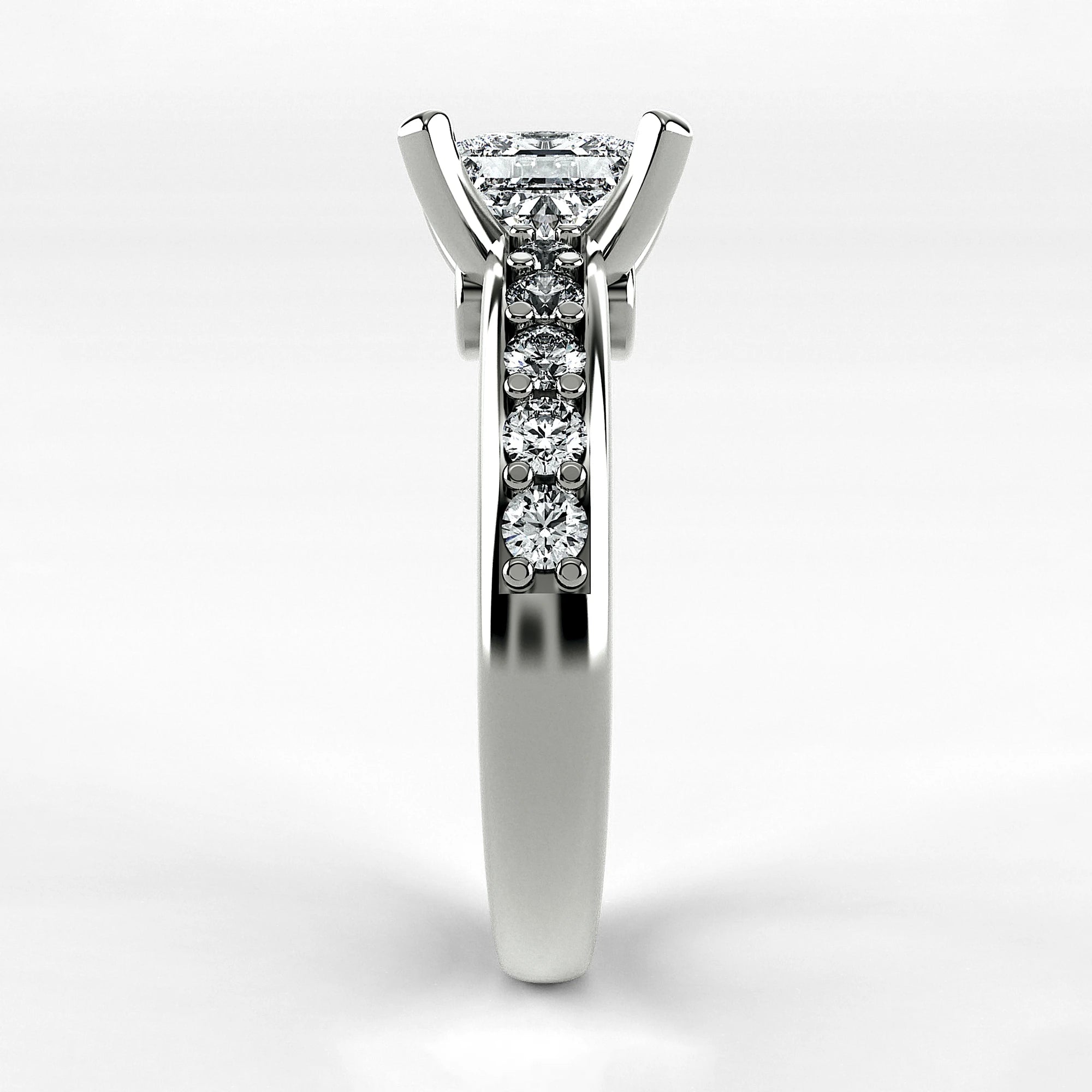 Anillo de Compromiso Riviere - Princess en oro blanco - vista 2