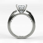 Anillo de Compromiso Riviere - Princess en oro blanco - vista 3