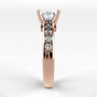 Anillo de Compromiso Riviere - Redondo en oro rosa - vista 2