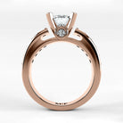 Anillo de Compromiso Riviere - Redondo en oro rosa - vista 3