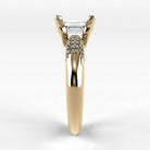 Anillo de Compromiso Lumière - Esmeralda en oro amarillo - vista 2