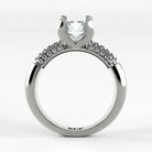 Anillo de Compromiso Lumière - Esmeralda en oro blanco - vista 3