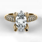 Anillo de Compromiso Lumière - Marquesa en oro amarillo - vista 1