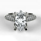 Anillo de Compromiso Lumière - Marquesa en oro blanco - vista 1