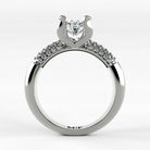 Anillo de Compromiso Lumière - Marquesa en oro blanco - vista 3